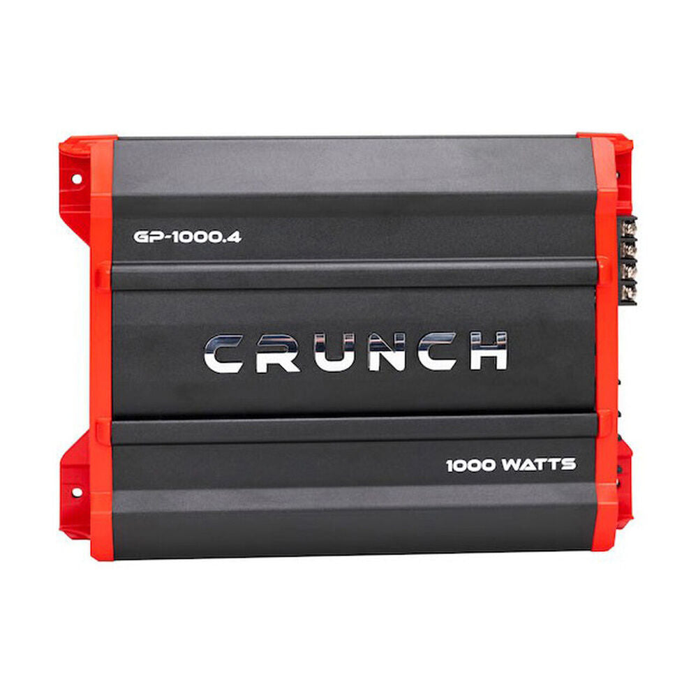 Crunch Ground Pounder GP-1000.4 1500W Max 4 Channel Class AB 1000 Watts Car Amplifier with Absolute Magnet Phone Holder Bundle