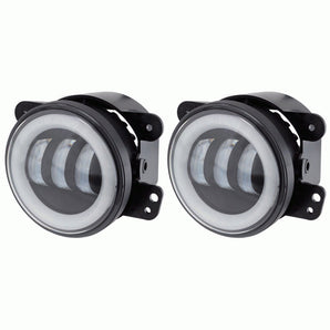 Heise HE-JWBFL02RGB 4 Inch White Angel Eye Halo for 2007 – 2018 Jeep Wranglers JK