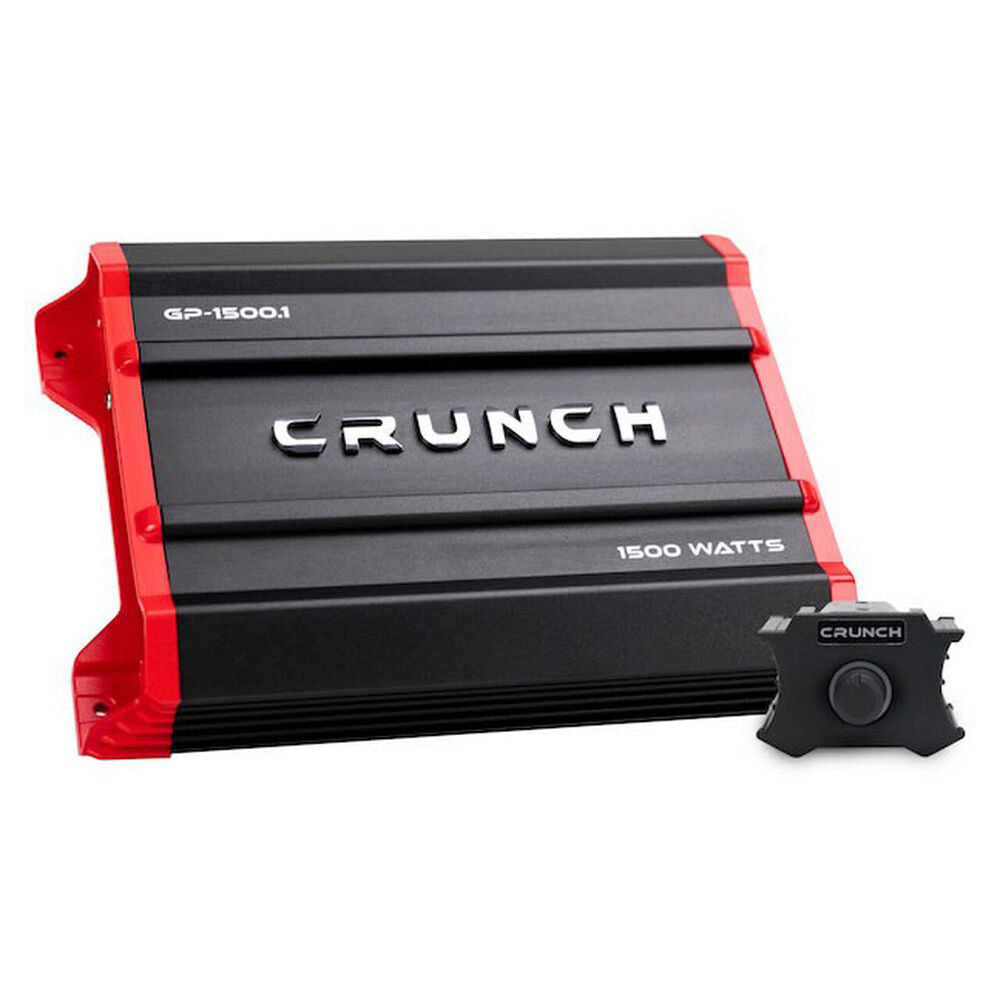 Crunch Ground Pounder GP-1500.1 1500W Max Monoblock Subwoofer Class AB 1500 Watts Car Amplifier with Absolute Magnet Phone Holder Bundle
