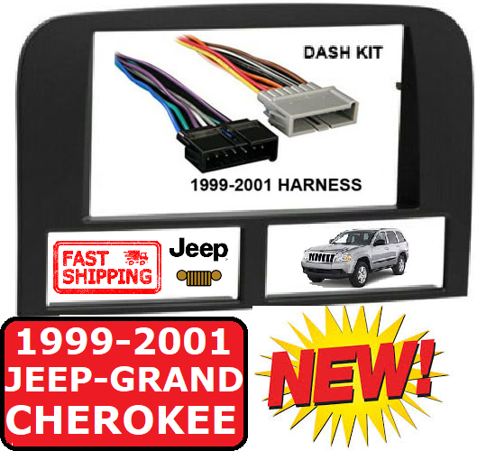 99-01 Jeep Grand Cherokee Metra 95-6546B & 70-1817 Double DIN Car Radio Stereo Dash Kit