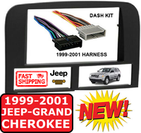 Thumbnail for 99-01 Jeep Grand Cherokee Metra 95-6546B & 70-1817 Double DIN Car Radio Stereo Dash Kit