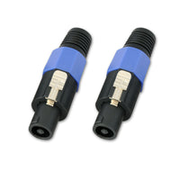 Thumbnail for MR DJ SPHM-2 2 Pack 4 Pole Conductor Speaker Cable Male Connector End for Speakon Audio Loudspeaker