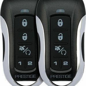 Prestige APS787Z two remote key fobs featuring keyless entry and security system buttons for convenience.