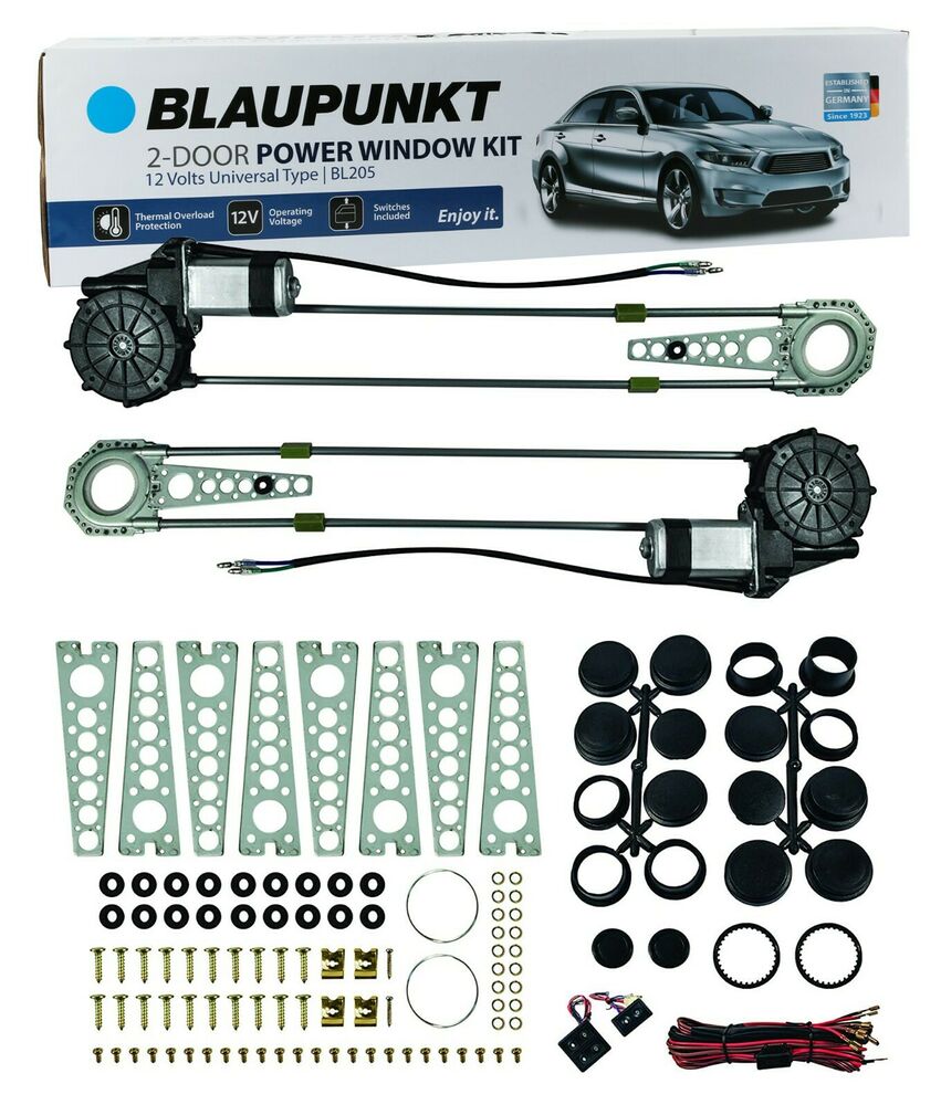 Blaupunkt BL205 Universal Car Power Window Kits for 2-Door 12 Volt