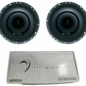 Diamond Audio MP654 Motorsport Series 6.5" Pro Full-Range Co-Ax Horn Speakers