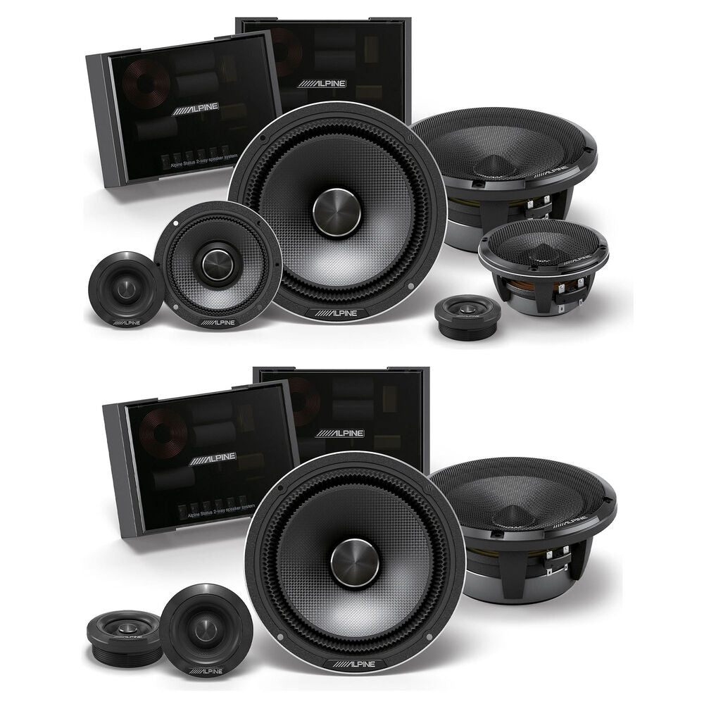 Alpine HDZ-653S 6.5” 3-Way & HDZ-65CS 6.5” 2-Way Slim-fit Component Speaker Set