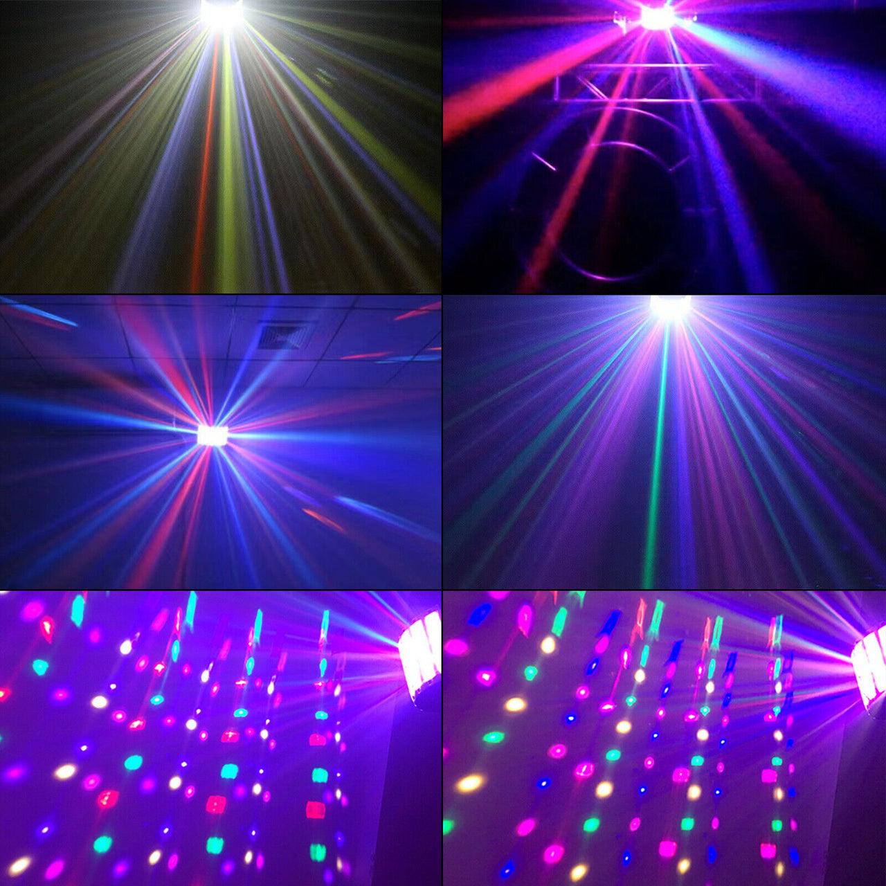 MR DJ STACKER 6 Channel DMX LED Multi-Colored Effect Light Blackout Static Strobe