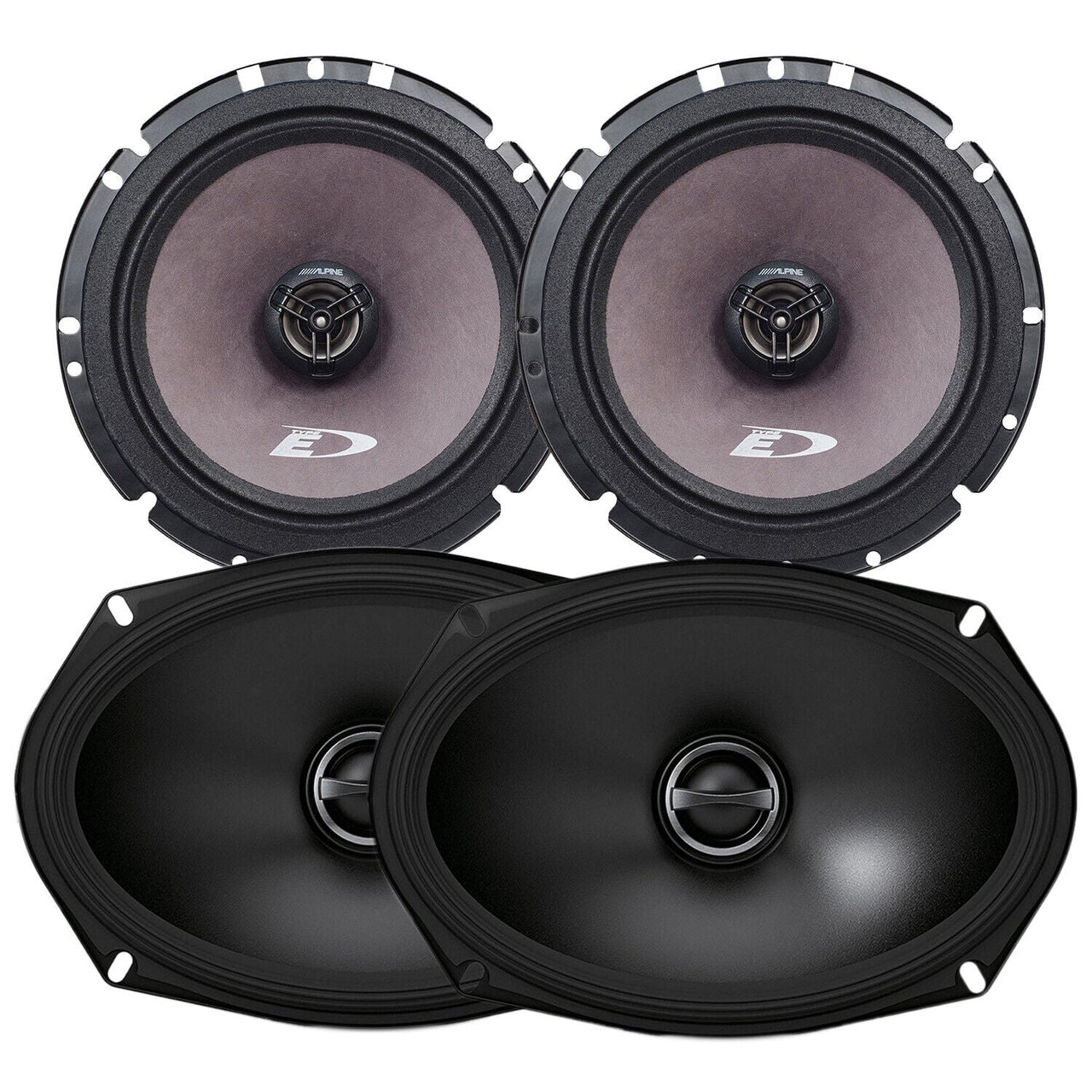 Alpine S-S69 6x9" & SXE1726S 6.5" Car Audio Coaxial Speakers