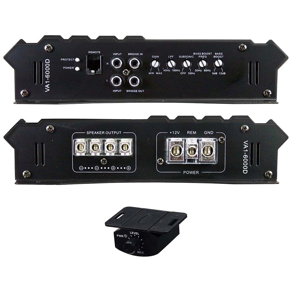 Power Acoustik VA1-6000D Vertigo Series Class D Monoblock Amplifier
