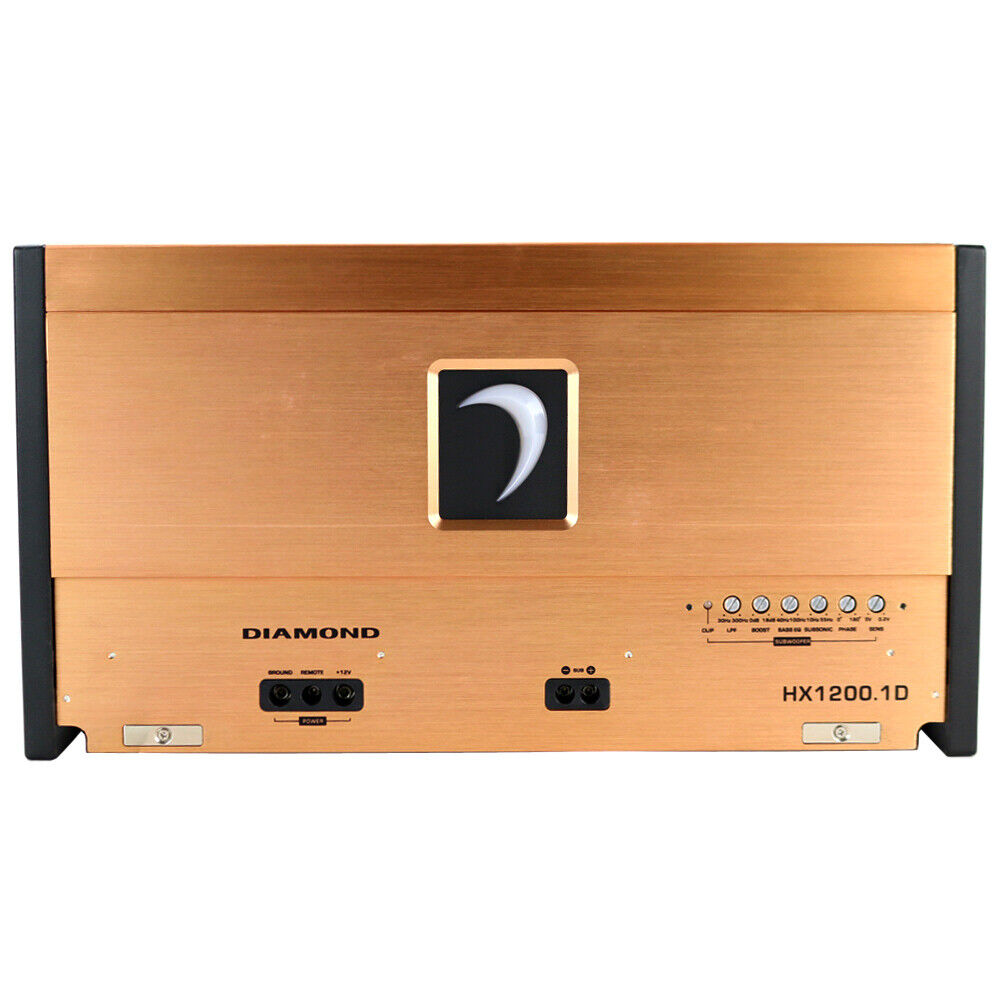Diamond Audio HX1200.1D HEX Series Monoblock Class-D Car Audio Amplifier + 0 Gauge Amplifier
