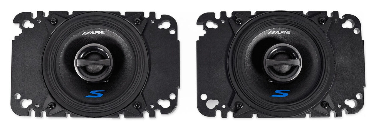 Alpine 140W Front Factory Speaker Replacement Kit For 1987-1995 Jeep Wrangler YJ