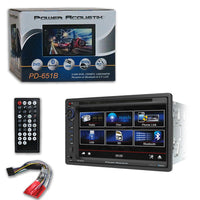Thumbnail for Power Acoustik PD-651B Double DIN DVD/CD, AM/FM Receiver w/ Bluetooth & Android PhoneLink