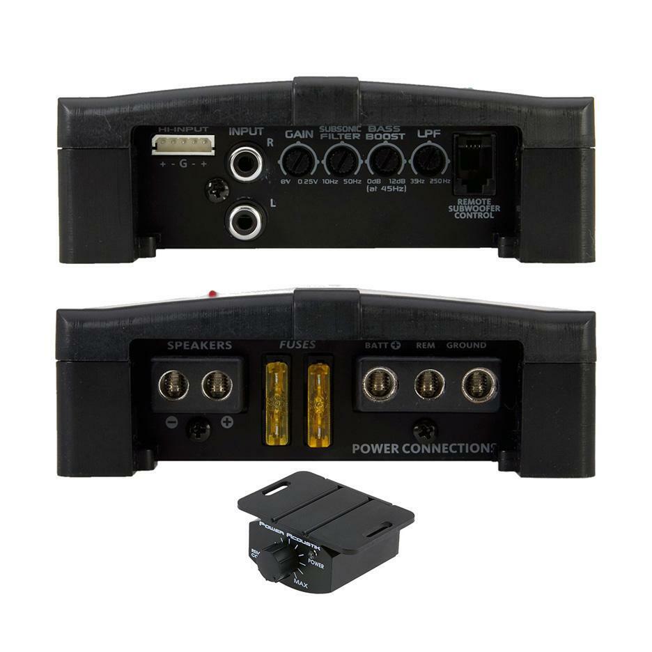 Power Acoustik RZ1-2300D RAZOR Series Monoblock Amplifier + 4 Gauge AMP Kit