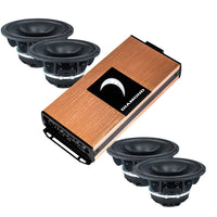 Thumbnail for Diamond Audio MICRO4V2 Micro Series 600W Amplifier + 4 MP654 6.5” PRO Full-Range Horn Speakers