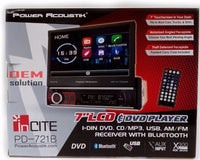 Thumbnail for Power Acoustik PD-721B 7″ Single-DIN Motorized Touchscreen w/DVD/CD & Bluetooth