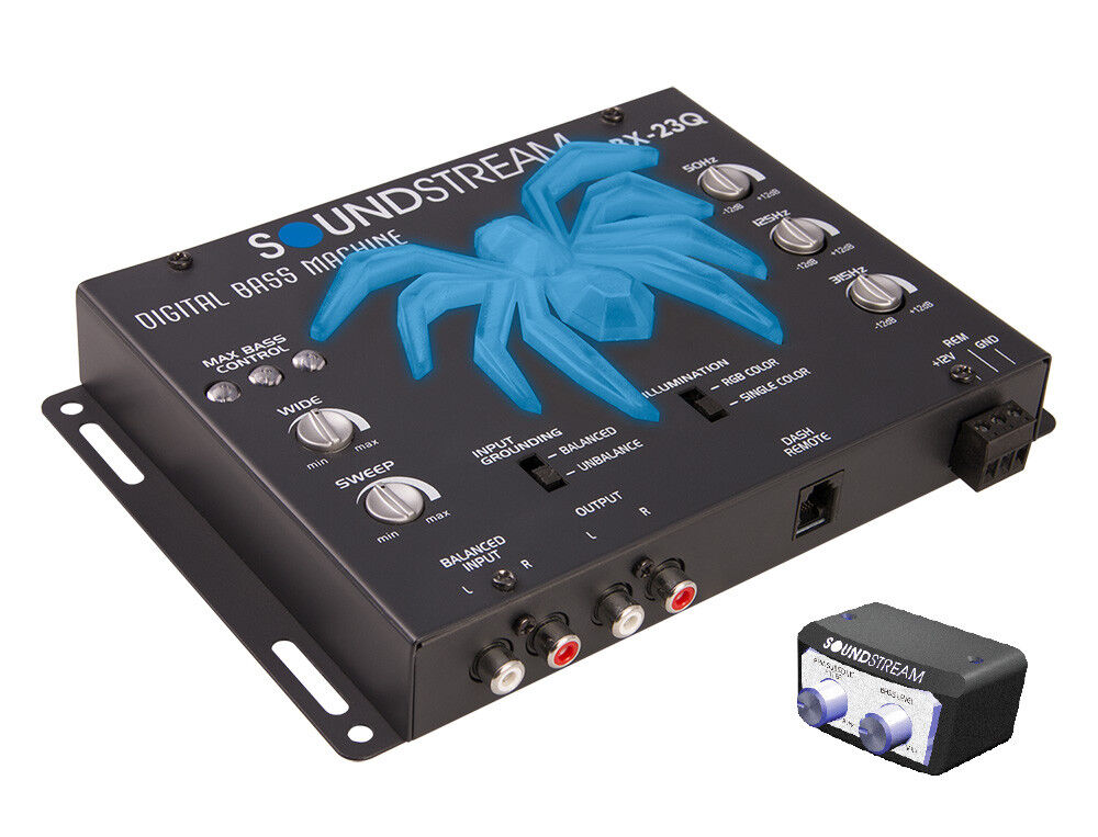 Soundstream BX-23Q Digital Bass Reconstruction Processor w/ 3-Band Bass Equalizer & LED Lighting