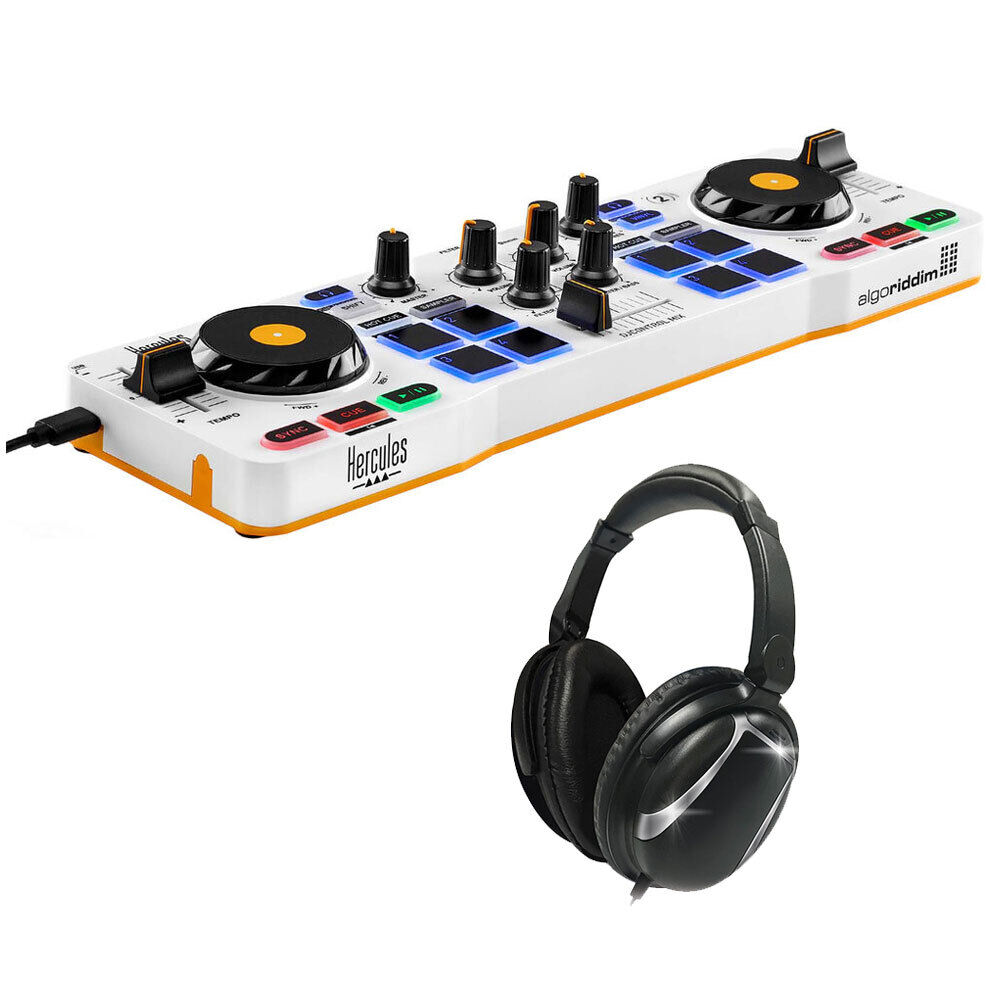 Hercules DJControl Mix 2 Channel Bluetooth Wireless DJ Controller Bundle