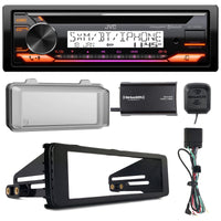 Thumbnail for JVC KD-T92MBS Bluetooth CD AUX AM/FM Receiver Install Kit SiriusXM Tuner Harley Davidson Cover