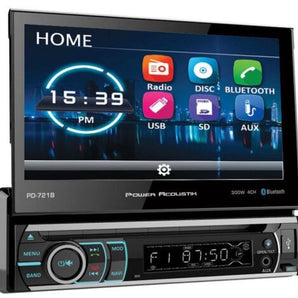 Power Acoustik PD-721B 7″ Single-DIN Motorized Touchscreen w/DVD/CD & Bluetooth