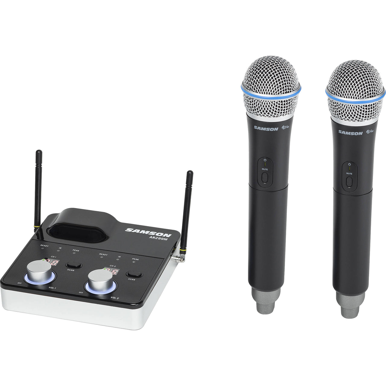 Samson SWC288MHQ8-D 288m Handheld Dual-Channel Wireless Handheld Microphone System