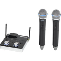 Thumbnail for Samson SWC288MHQ8-D 288m Handheld Dual-Channel Wireless Handheld Microphone System