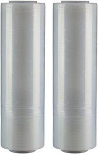 Thumbnail for BM Paper 2 rolls hand stretch plastic film shrink pallet wrap 1500 square feet, 80 gauge, 18
