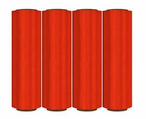 Absolute U.S.A 4 RED 18"x 1500 FT Roll 80 Gauge Thick Stretch Packing Wrap Pallet Shrink Film