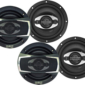 2 Pair Absolute USA SP654 SP Series 6.5" 4 Way full-range loudspeakers<br/> 6.5" 4 Way full-range loudspeakers Car Speakers 500 Watts Max Power