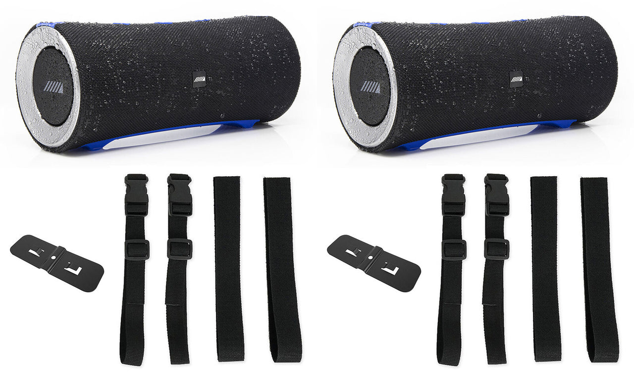 2 Alpine AD-SPK1PRO Turn1 Waterproof Bluetooth Speaker with Universal Roll Bar Mounting Kit