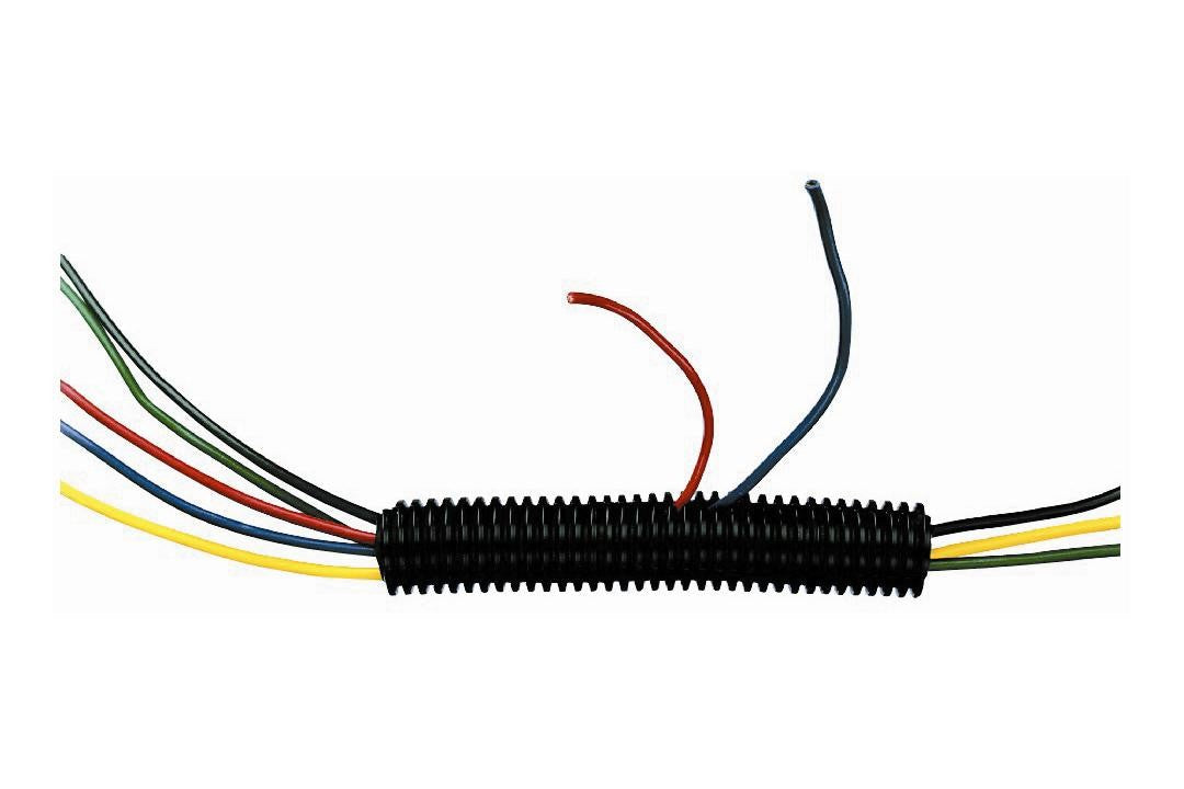 American Terminal ASLT34-25<BR/> 25' 3/4" 19mm Split Wire Loom Conduit Polyethylene Corrugated Tubing Sleeve Tube