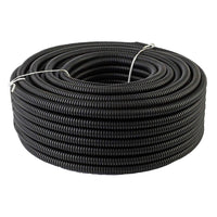 Thumbnail for American Terminal New 100' Feet 1 Black Split Loom Wire Flexible Tubing Wire Cover Audio