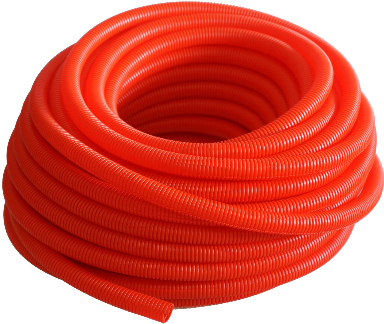 Absolute SLT14-20RD 20' 1/4" 5mm red split wire loom conduit polyethylene corrugated tubing sleeve tube