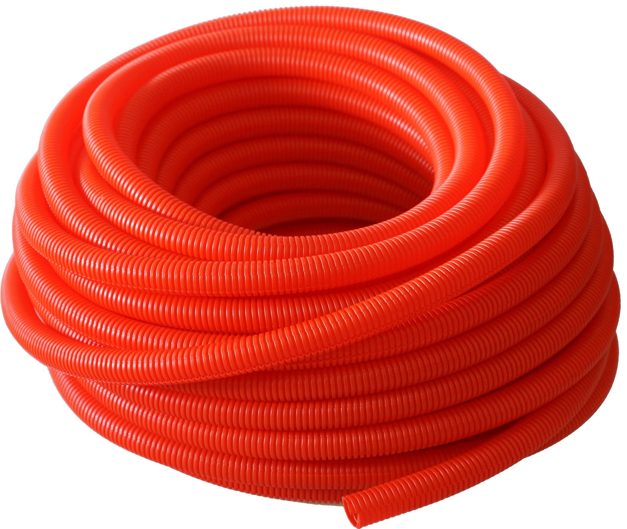 Absolute SLT14-100RD 100' 1/4" 5mm red split wire loom conduit polyethylene corrugated tubing sleeve tube