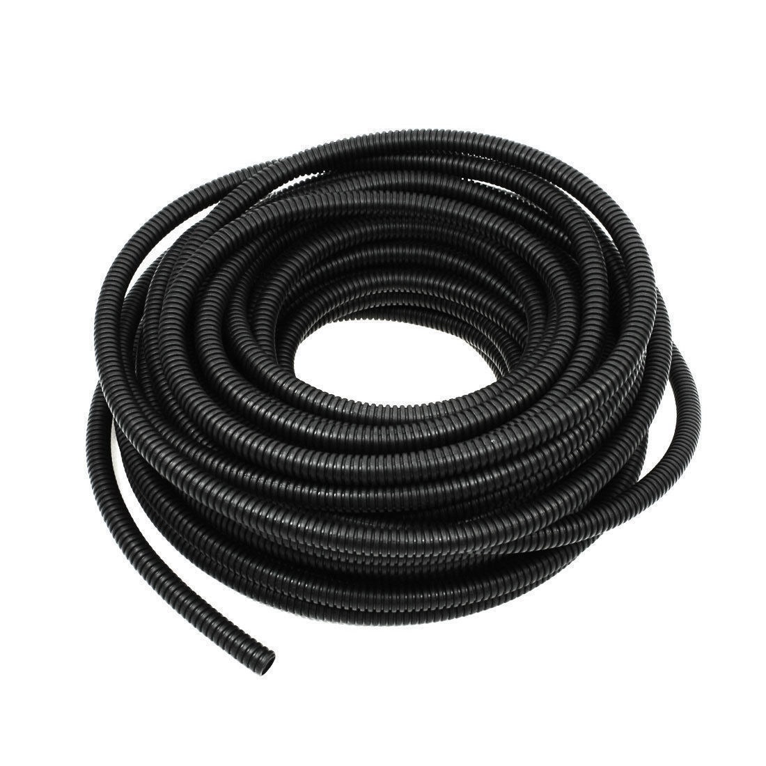 American Terminal ASLT112-50<BR/> 50' 1 1/2" 38mm Split Wire Loom Conduit Polyethylene Corrugated Tubing Sleeve Tube