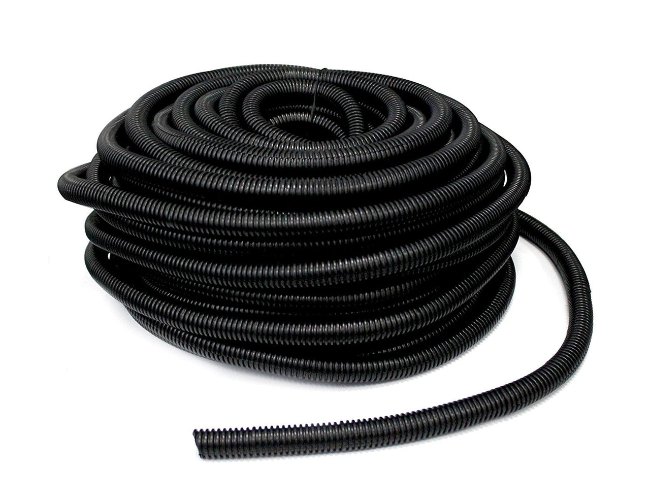 1/4" Black Split Loom Wire Hose Flexible Tubing Wire Cover Audio Stereo - (200' FT)