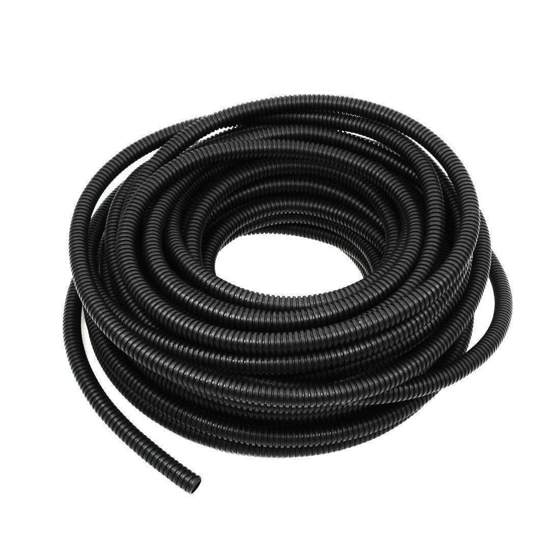 American Terminal 27100 1" Black Split-Loom Cable Tubing for Various Automotive, Home, Marine, Industrial Wiring Applications, Etc.