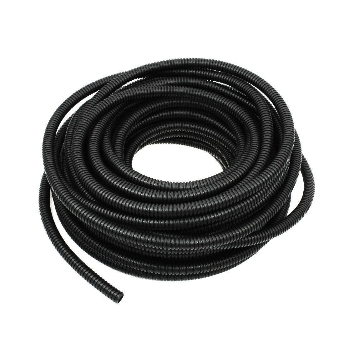 20 FT 1/4" INCH Split Loom Tubing Wire Conduit Hose Cover Auto Home Black