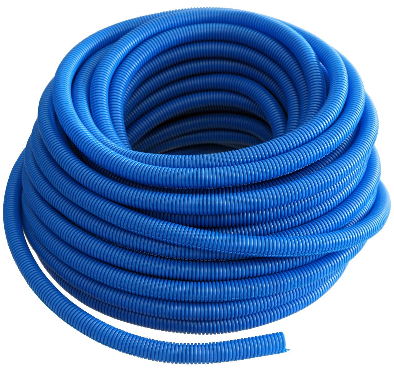 Absolute SLT14-100BL 100' 1/4" 5mm blue split wire loom conduit polyethylene corrugated tubing sleeve tube