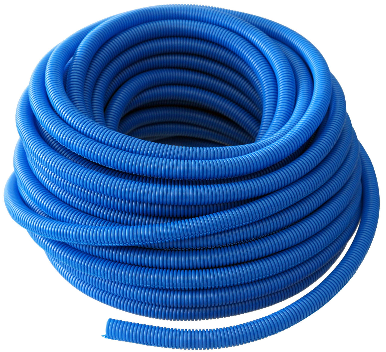 Absolute SLT14-50BL 50' 1/4" 5mm blue split wire loom conduit polyethylene corrugated tubing sleeve tube