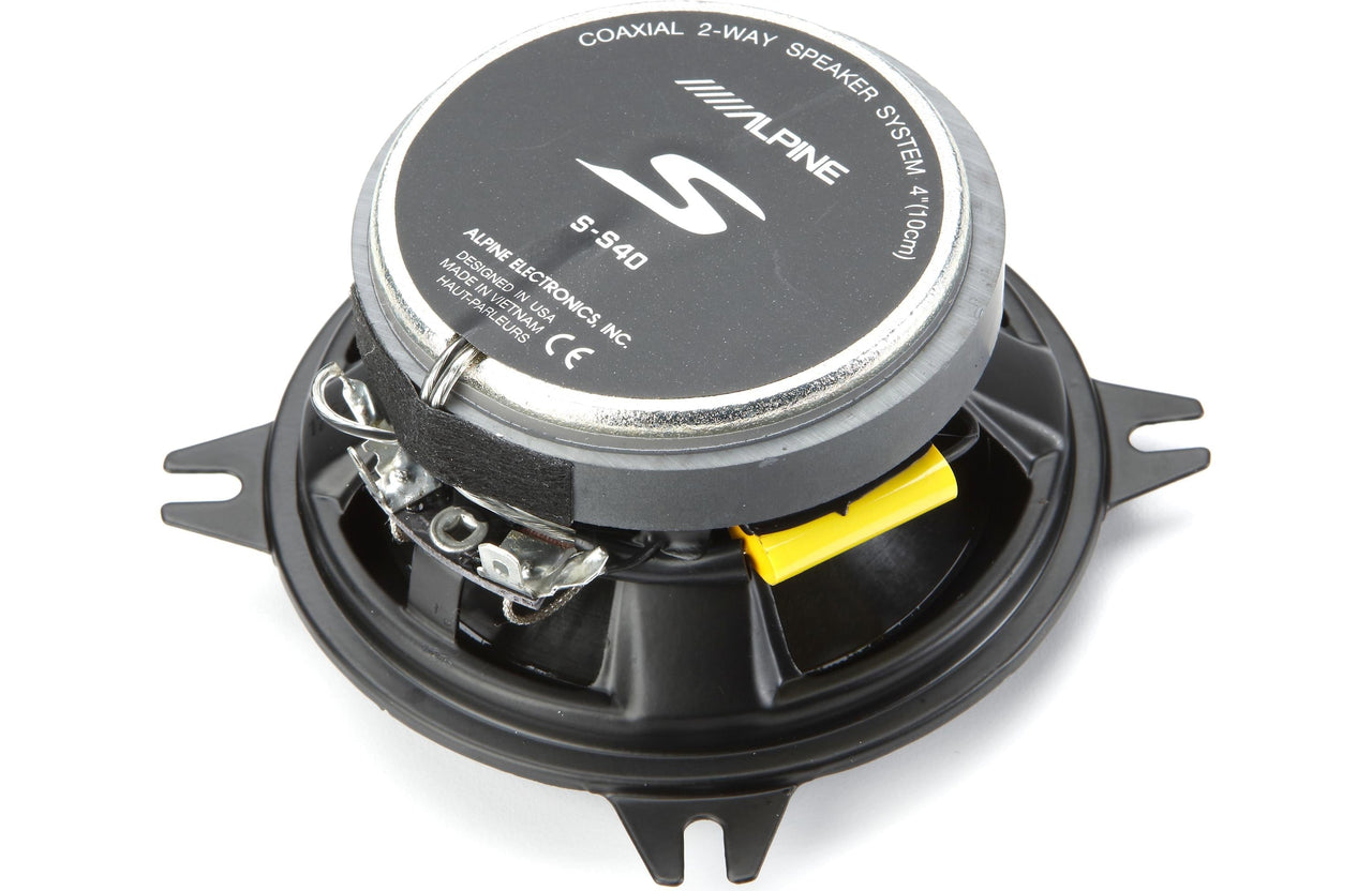 Alpine SXV-1025E 4" Coaxial Car Speakers – 180W Max – 25W RMS – 2-Way – Set