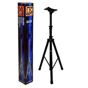 MR DJ SS450B Speaker Stand <br/> Universal Black Heavy Duty Folding Tripod PRO PA DJ Home On Stage Speaker Stand Mount Holder with Mounting Plate
