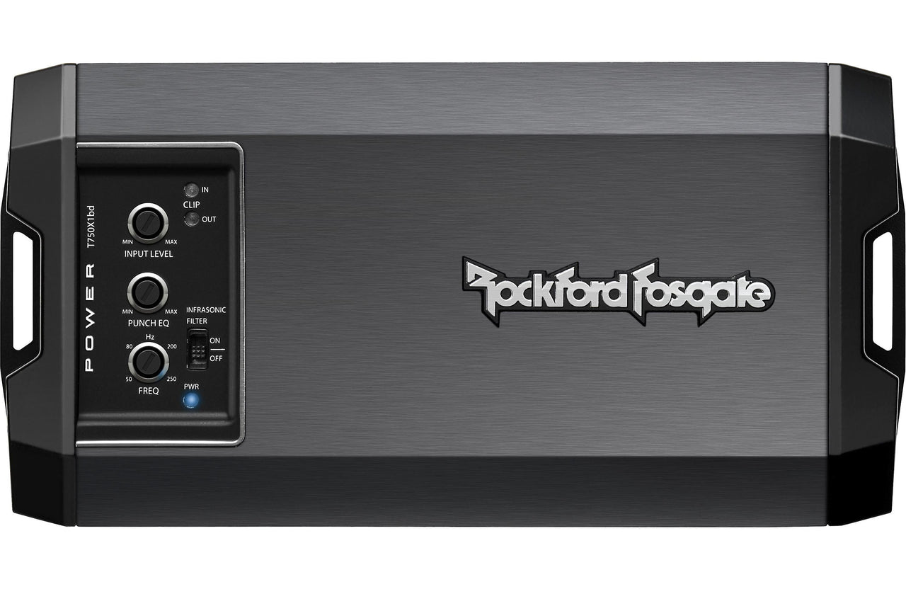 Rockford Fosgate Power T750X1bd Compact mono subwoofer amplifier 750 watts RMS x 1 at 1 to 2 ohms