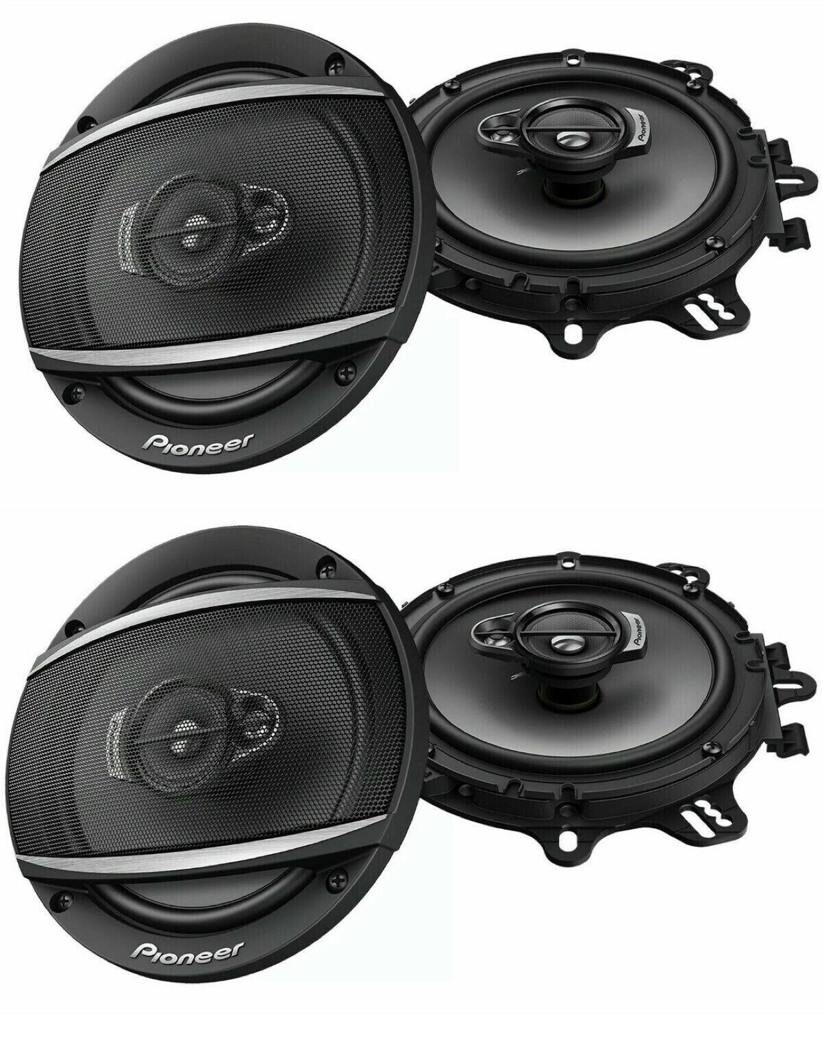 Pioneer 2 Pairs TS-A1680F 6.5" 4-Way 350W A-Series Coaxial Speakers + 16 Gauge 25ft Speaker Wire