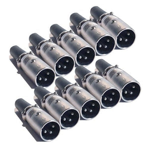 MR DJ USA XLRMH10 5 Pair XLR Male Head 3 Pin Connector Allows for Speaker Cables